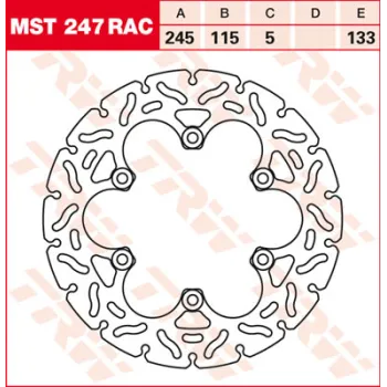 TRW Brake Disc MST247RAC