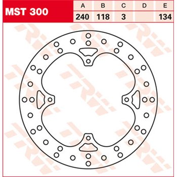 TRW Brake Disc MST300