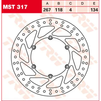 TRW Brzdový kotouč MST317