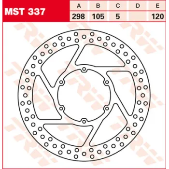 TRW Brzdový kotouč MST337