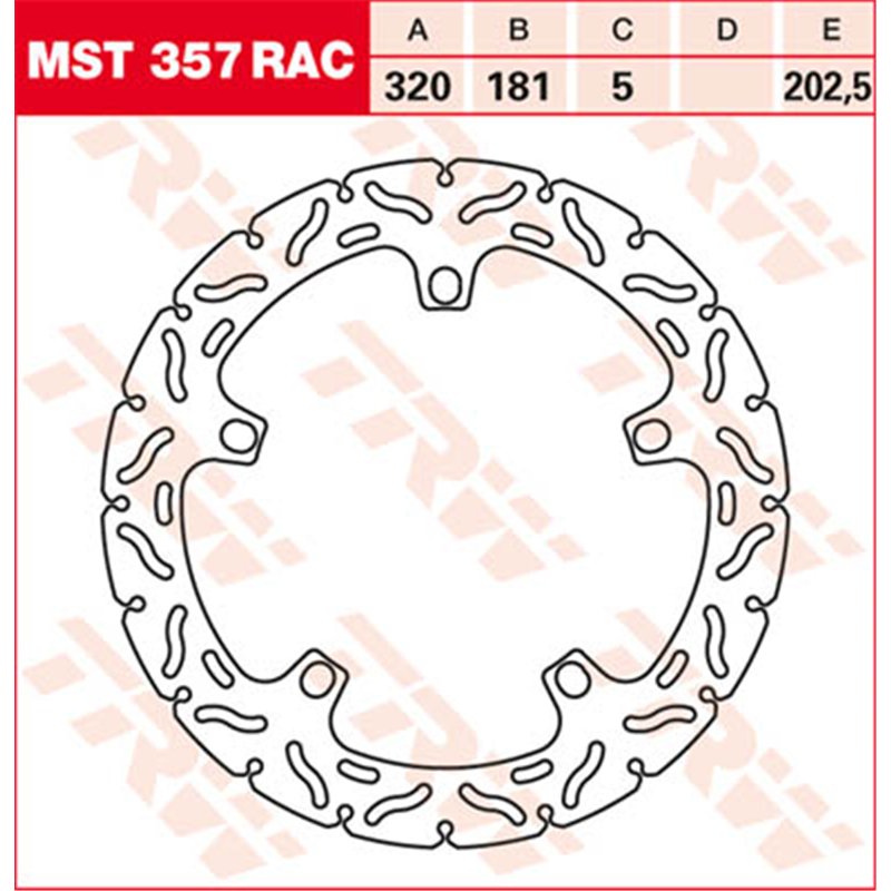 TRW Brzdový kotouč MST357RAC