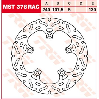 TRW Brzdový kotouč MST378RAC