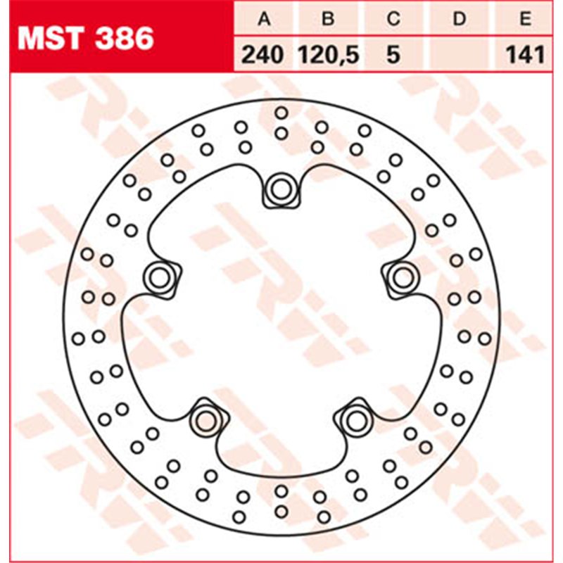 cafe 4 racer - TRW Brake Disc MST386 - TRW Brake discs 3322937884322
