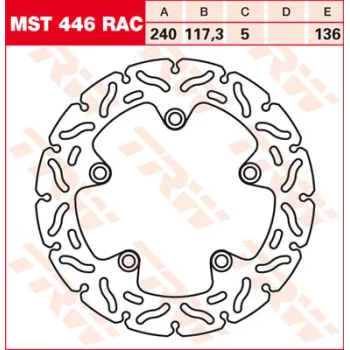 TRW Brzdový kotúč MST446RAC