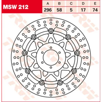 cafe 4 racer - TRW Brake disc MST305RAC - TRW Brake discs 3322937496532