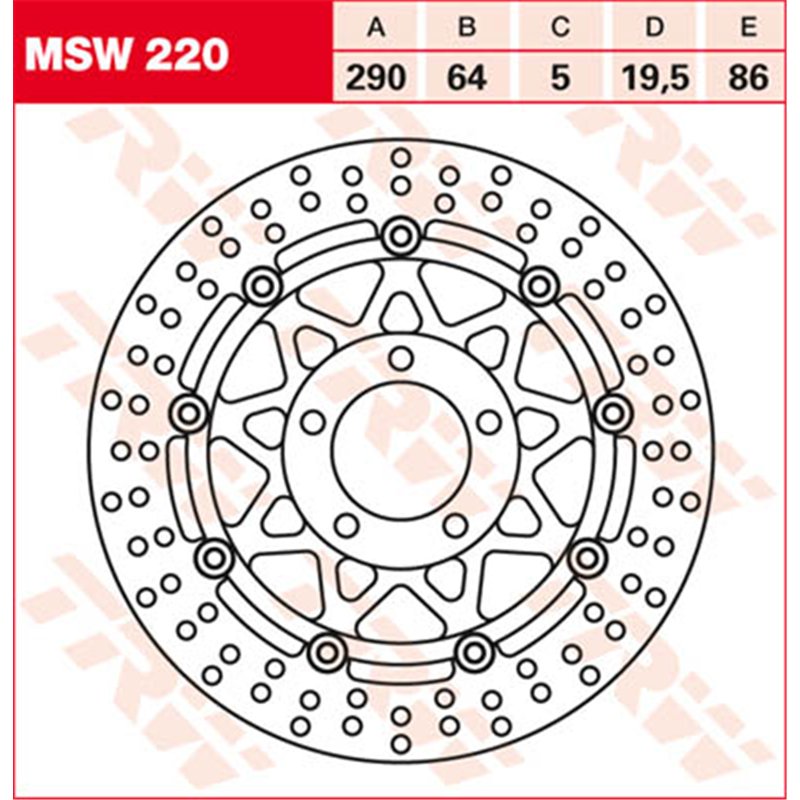 Floating brake disc MSW220