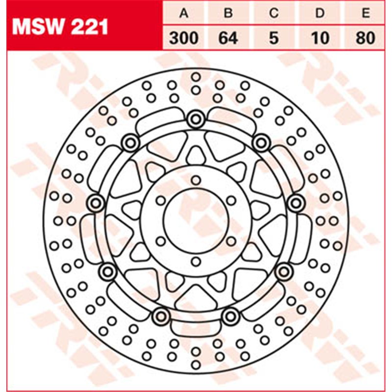 Floating brake disc MSW221