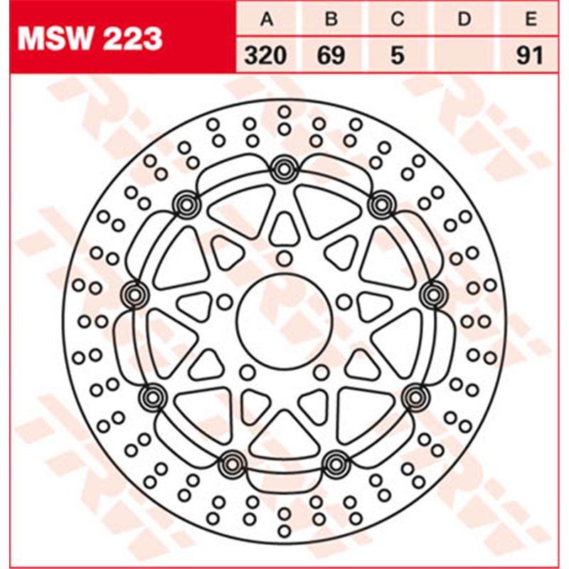 Floating brake disc MSW223