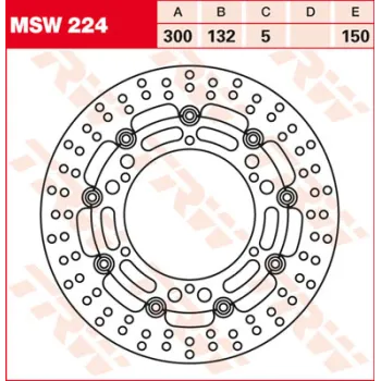 Floating brake disc MSW224