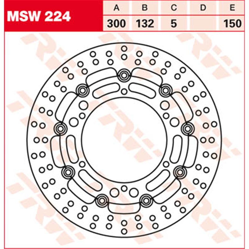 cafe 4 racer - Plovoucí brzdový kotouč MSW224 - TRW Brzdové kotouče 3322937276431