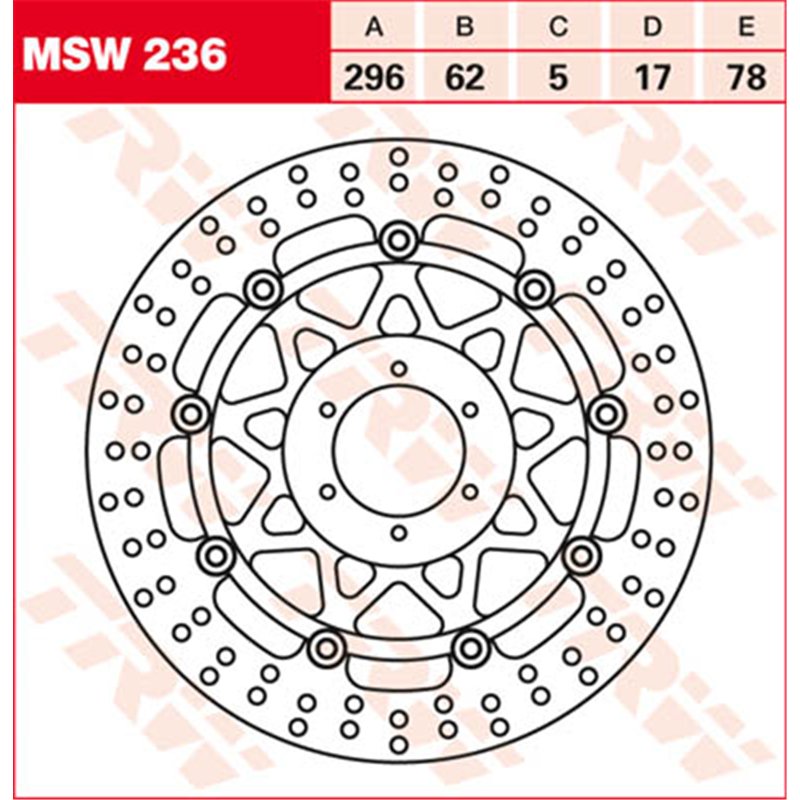 Plovoucí brzdový kotouč MSW236