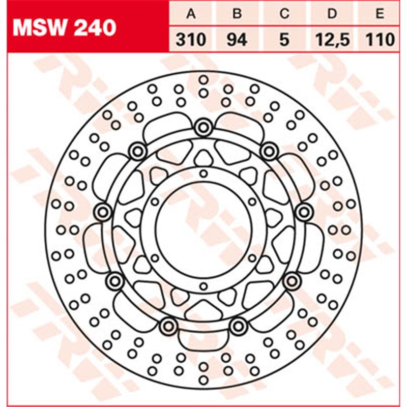 Floating brake disc MSW240