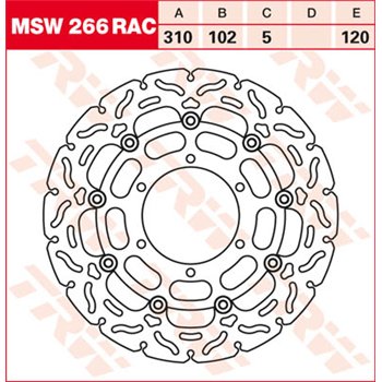 Plovoucí brzdový kotouč MSW266RAC