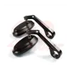 cafe 4 racer - Oval Handle Bar End Side Mirrors CR5 black CNC - Cafe4Racer Bar end mirrors 