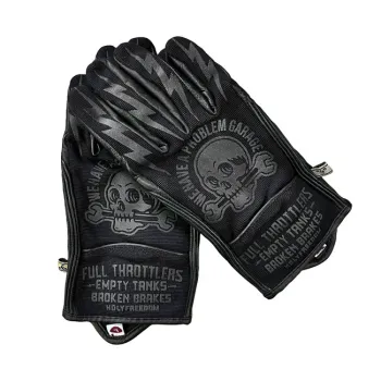 cafe 4 racer - Biltwell Borrego gloves black/redline CE appr. - BILTWELL Gloves 