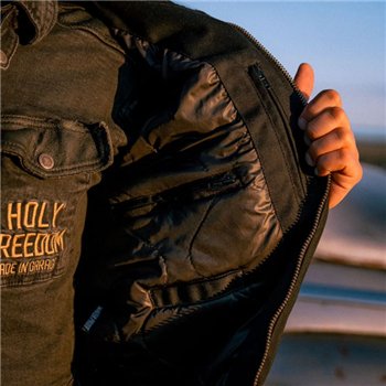 cafe 4 racer - Holy Freedom Crew Bomber jacket black - HOLY FREEDOM Jackets 