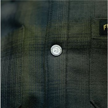 cafe 4 racer - Holy Freedom Bear lined shirt gray - HOLY FREEDOM Shirts 