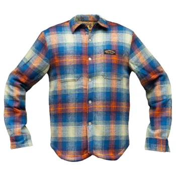 cafe 4 racer - Carhartt Flannel Sherpa-lined shirt navy - Carhartt Shirts 