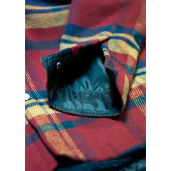cafe 4 racer - Holy Freedom Redford lined shirt red - HOLY FREEDOM Shirts 