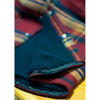 cafe 4 racer - Holy Freedom Redford lined shirt red - HOLY FREEDOM Shirts 
