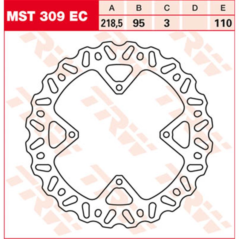 TRW Brake disc MST309EC