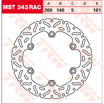 TRW Brzdový kotouč MST343RAC