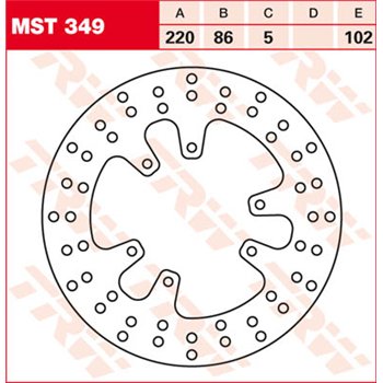 TRW Brake disc MST349