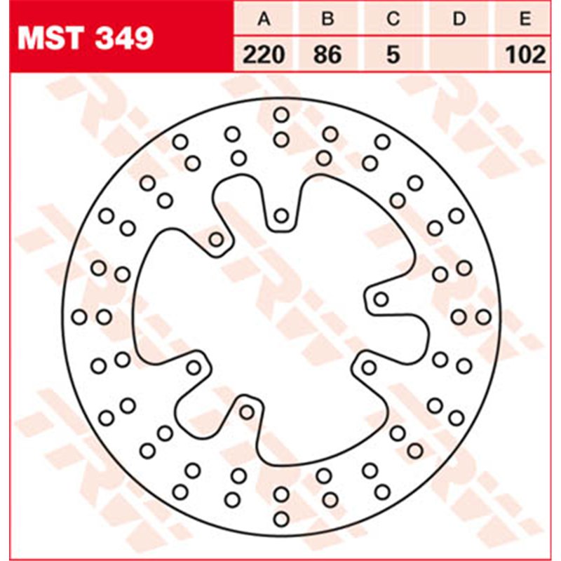 TRW Brzdový kotouč MST349