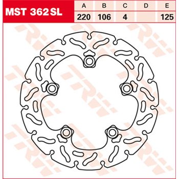 TRW Brake disc MST362SL