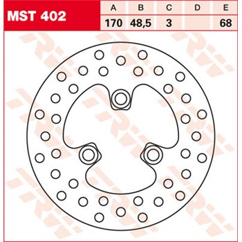 TRW Brake disc MST402