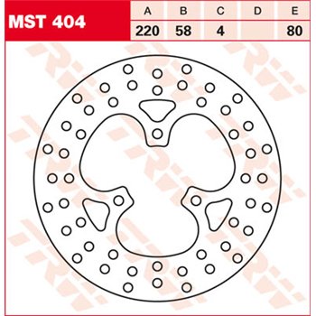 TRW Brzdový kotouč MST404