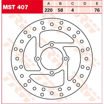 TRW Brake disc MST407