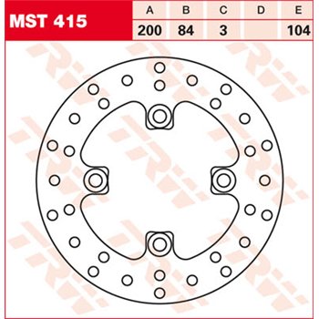 TRW Brake disc MST415