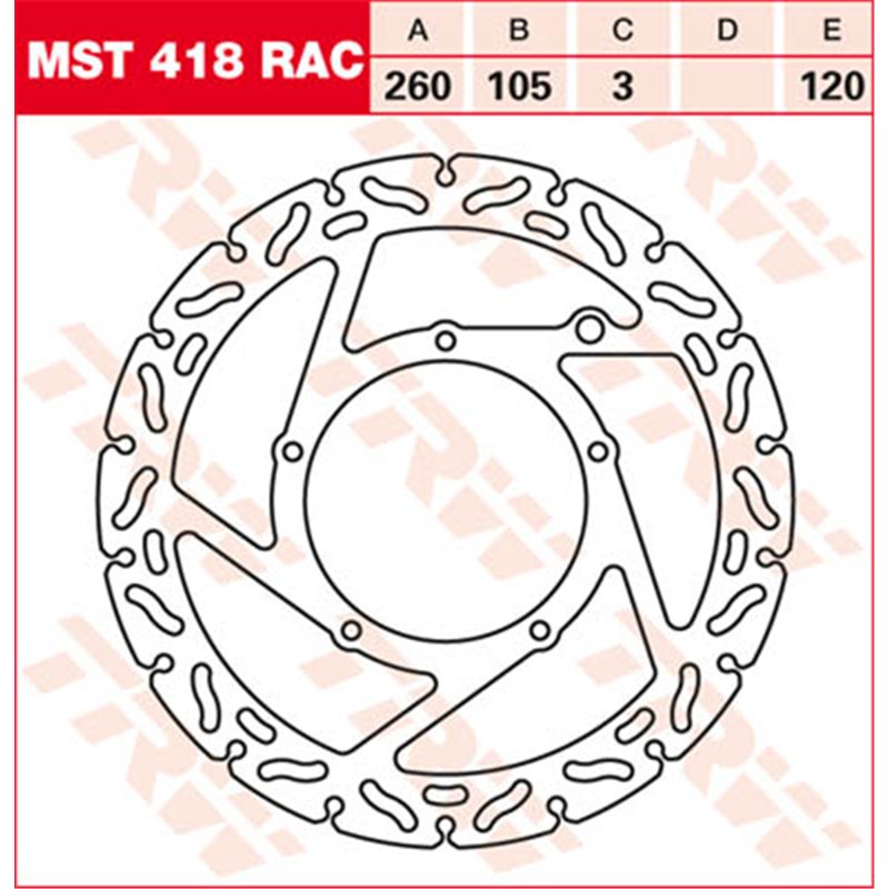 TRW Brake disc MST418RAC