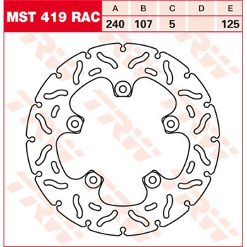 TRW Brzdový kotouč MST419RAC