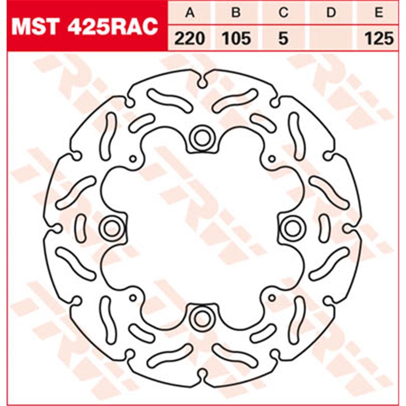 TRW Brzdový kotouč MST425RAC