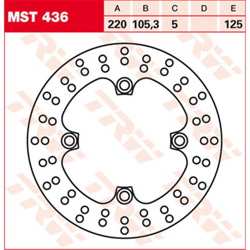TRW Brake disc MST436