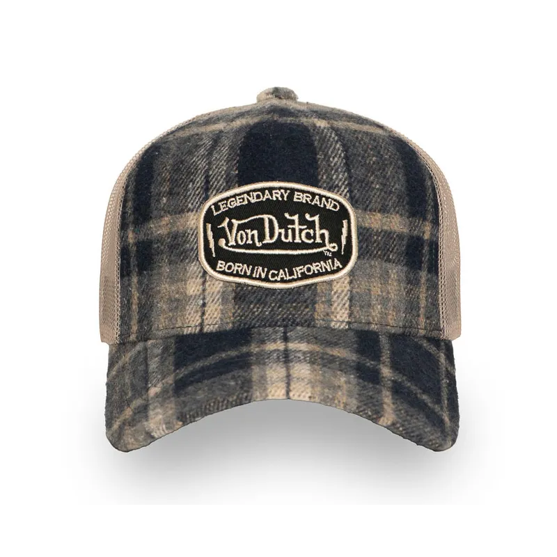 cafe 4 racer - Von Dutch Carreaux cap gray - Von Dutch Caps 