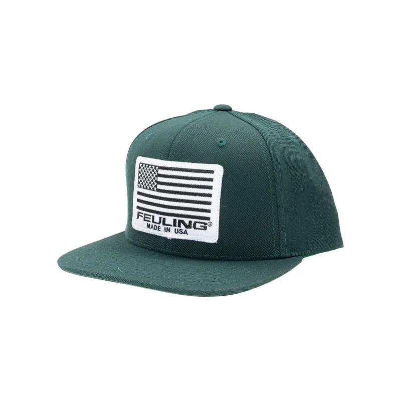 cafe 4 racer - Feuling American flag Snapback Cap green  - FEULING Caps 