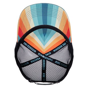 cafe 4 racer - King Kerosin Chopper Shit trucker cap blue/orange - KING KEROSIN Caps 
