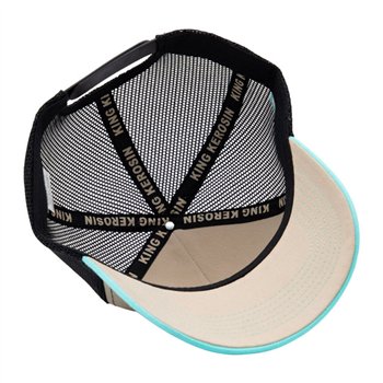 cafe 4 racer - King Kerosin Bad To The Bone trucker cap turquoise/ecru - KING KEROSIN Caps 
