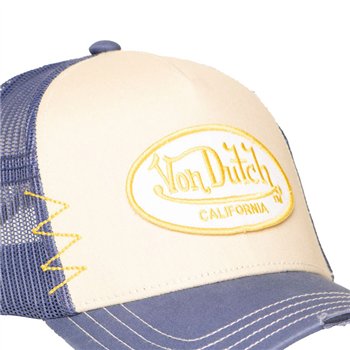 cafe 4 racer - Von Dutch Trucker síťovaná kšiltovka modrá/béžová - Von Dutch Šiltovka 