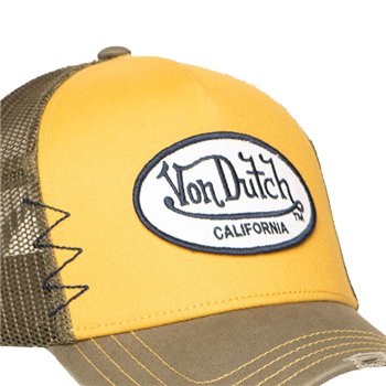 cafe 4 racer - Von Dutch Trucker mesh cap khaki/yellow - Von Dutch Caps 
