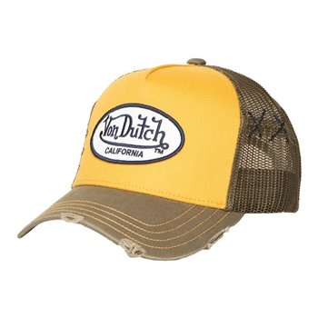 cafe 4 racer - Von Dutch Trucker mesh cap khaki/yellow - Von Dutch Caps 