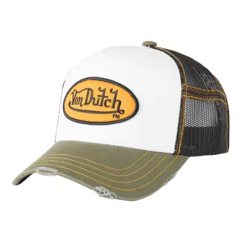 cafe 4 racer - Von Dutch Trucker síťovaná kšiltovka bílá/černá - Von Dutch Kšiltovky 