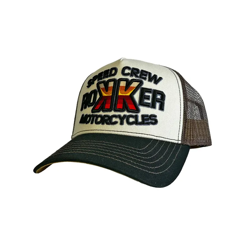 cafe 4 racer - Rokker Speed Crew II cap brown/black - Rokker Caps 