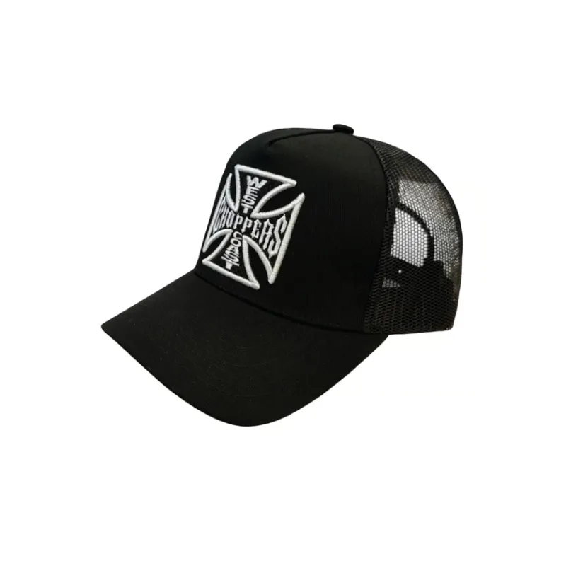 cafe 4 racer - WCC OG Cross Trucker cap black - WEST COAST CHOPPERS Caps 