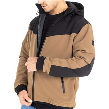 cafe 4 racer - John Doe Mikina V3 Softshell Rip-Stop púšť/čierna - JOHN DOE Mikiny s kapucňou 