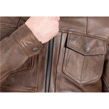 cafe 4 racer - John Doe Drifter leather jacket brown - JOHN DOE Jackets 
