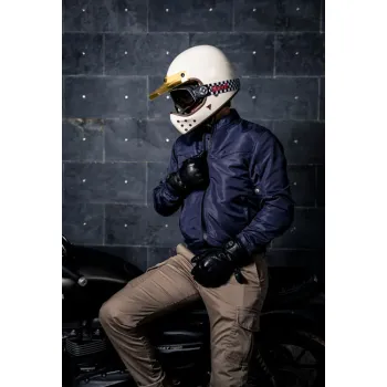 cafe 4 racer - By City Bomber jacket blue - By City Jackets 